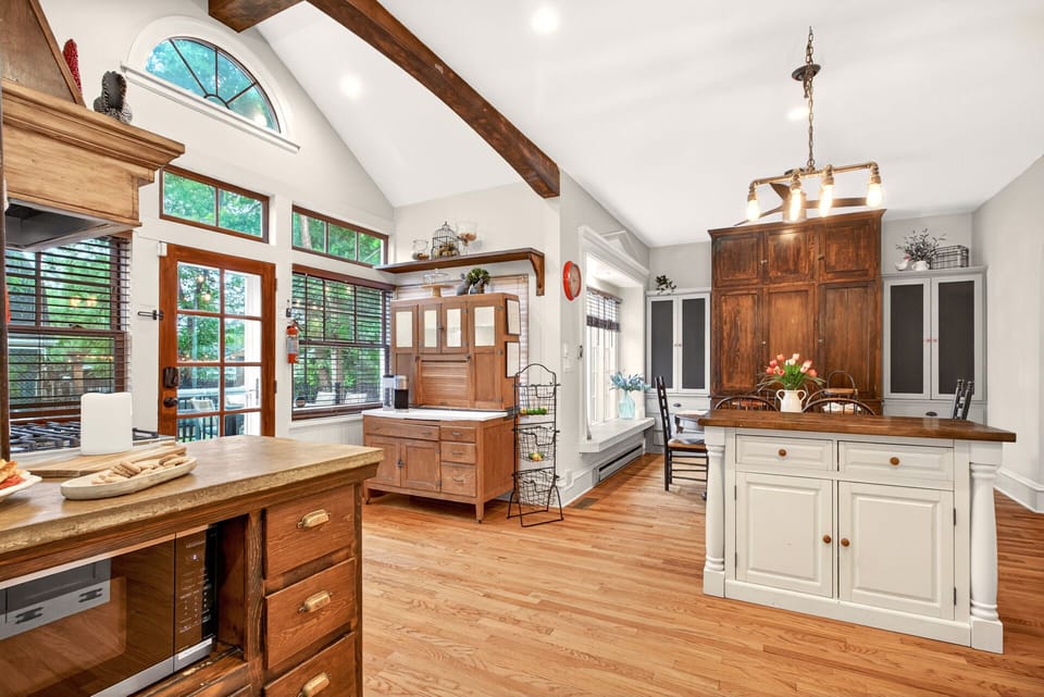 The kitchen has everything you need to serve a large group!