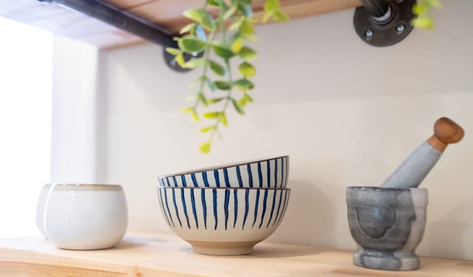 Curated collection of dinnerware.