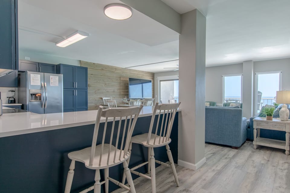 Bar seating.