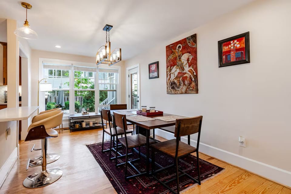 Dining table with seating for 6