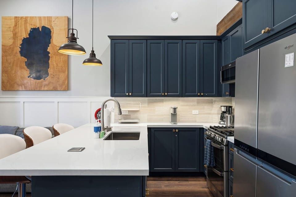 Cook your favorite meals in this stylish kitchen.