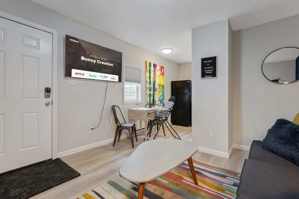 Smart TV, high-chair for your kid and a cozy sofa is definitely the highlight of this place!