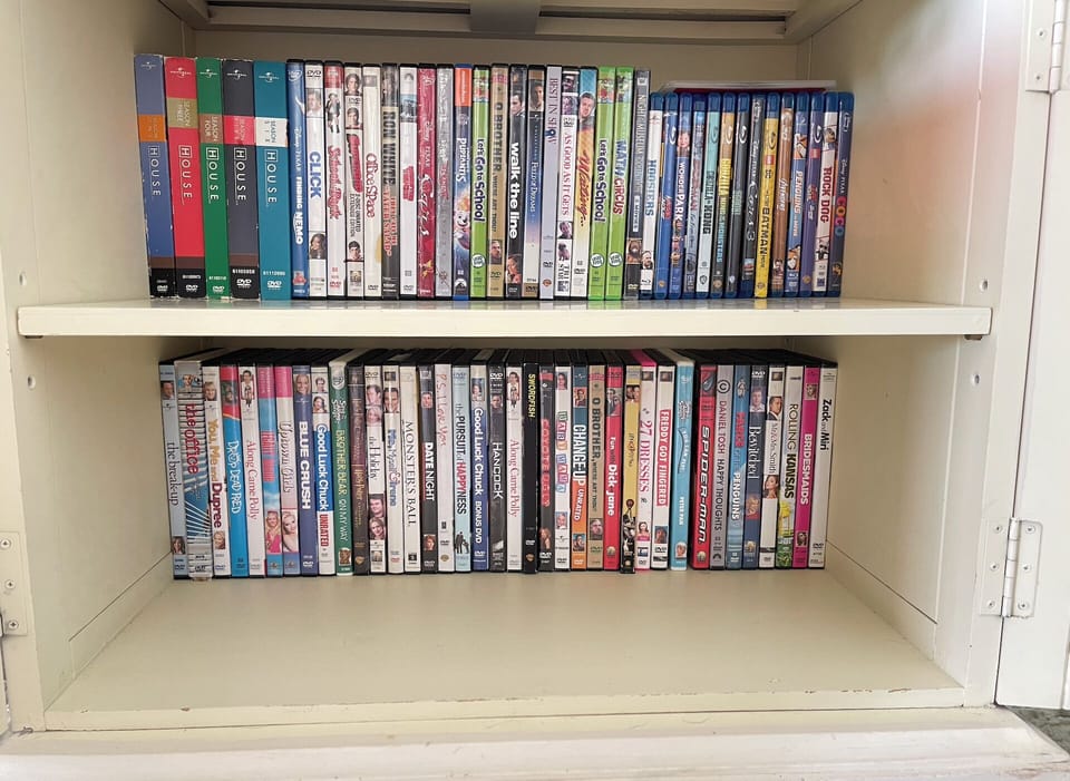 Lots of DVDs to entertain you. Also have smart TVs.