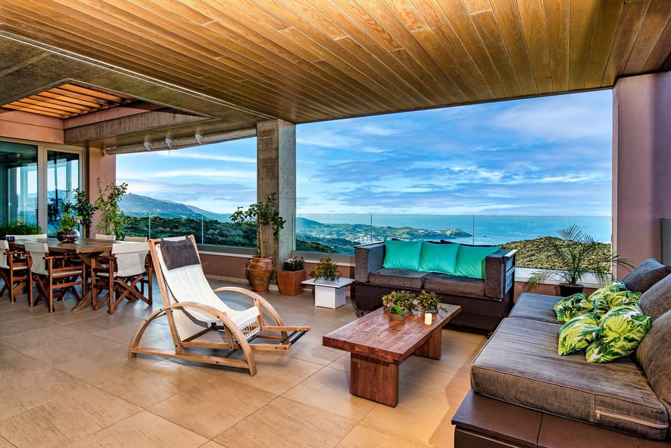 Dining area and living room in the patio