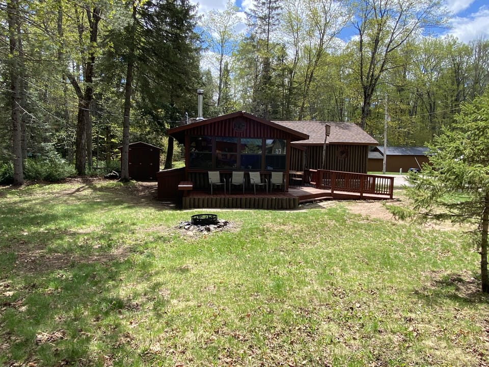 Back yard view of cabin