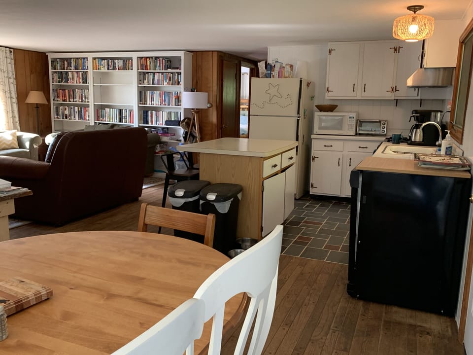 Open floor plan. Dining, Kitchen, and Living area