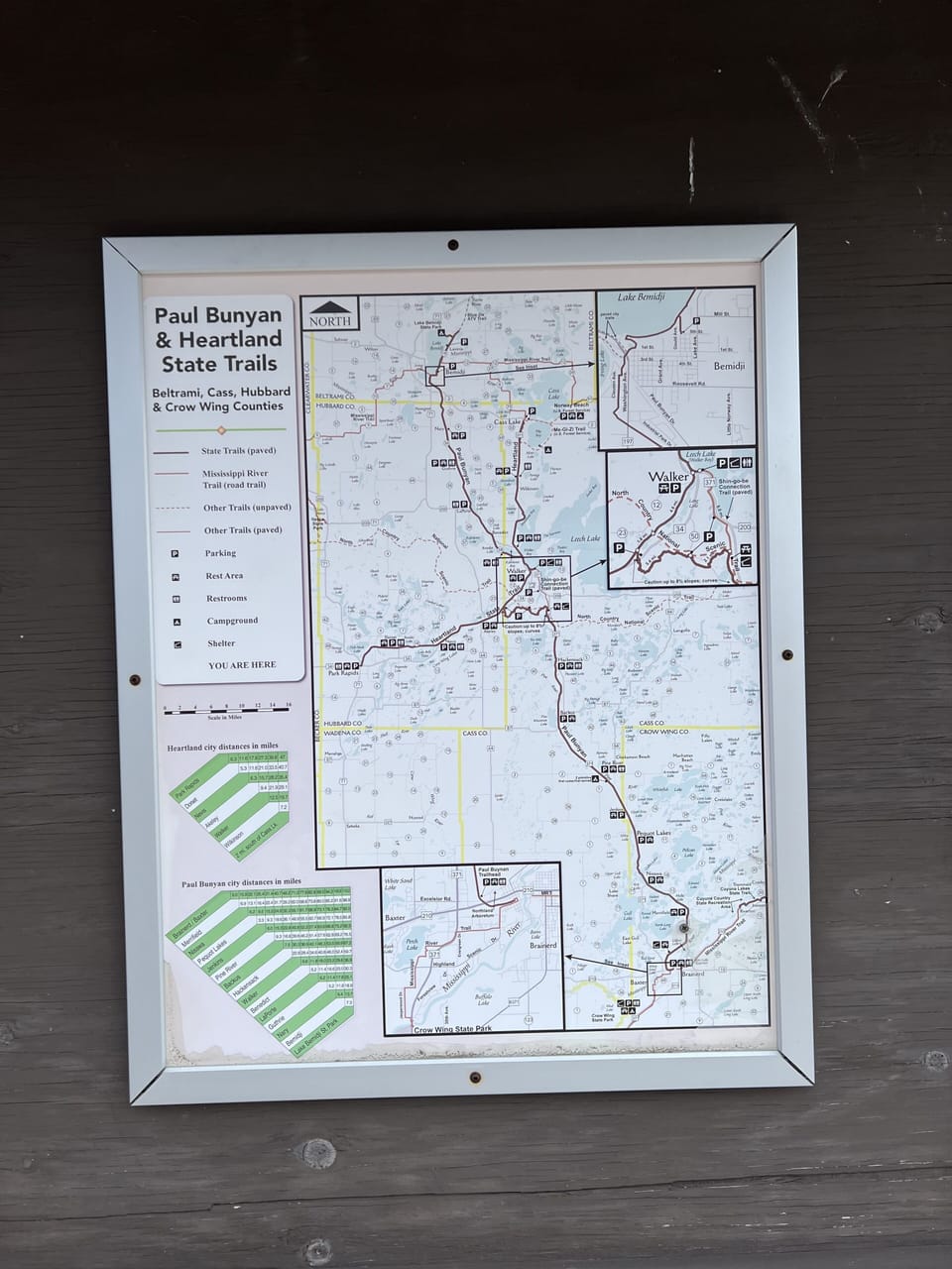 Less than a mile to Paul Bunyan state trail 