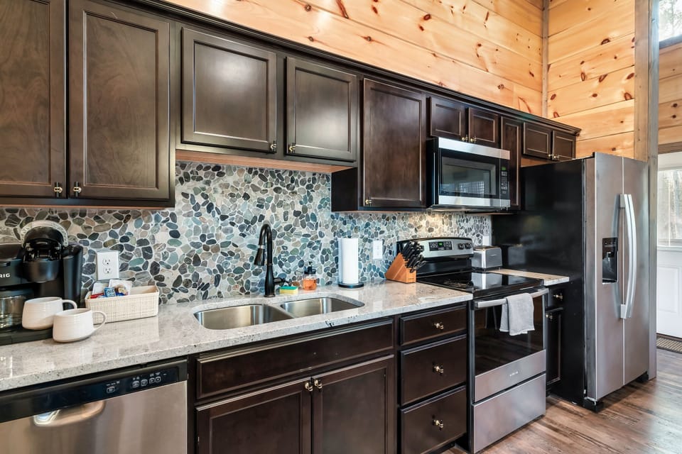 Fully stocked kitchen