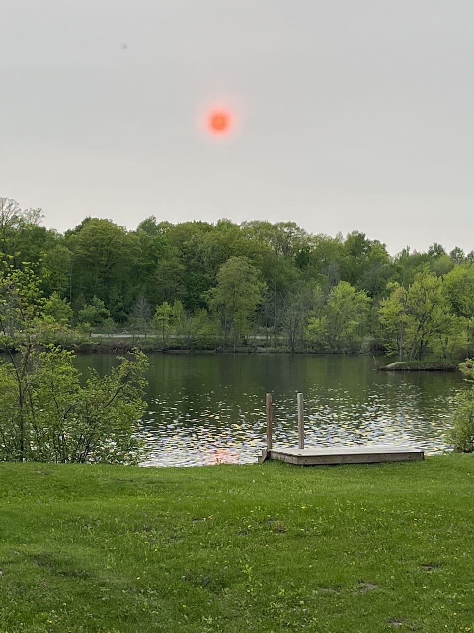 Canadian fires really make for unique sunsets.