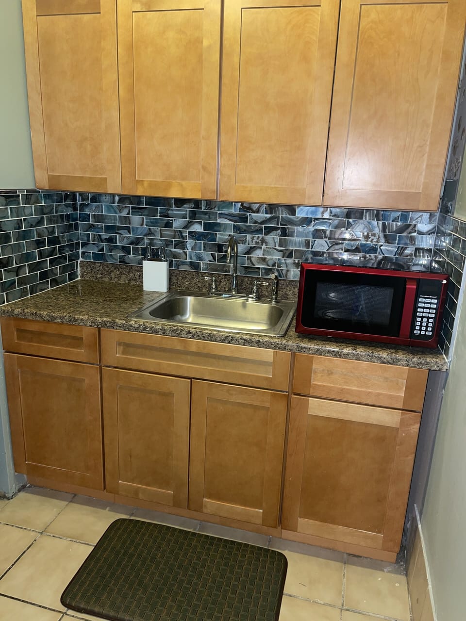 Microwave in kitchen