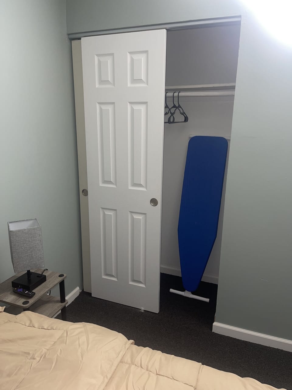 Closet with iron and board 