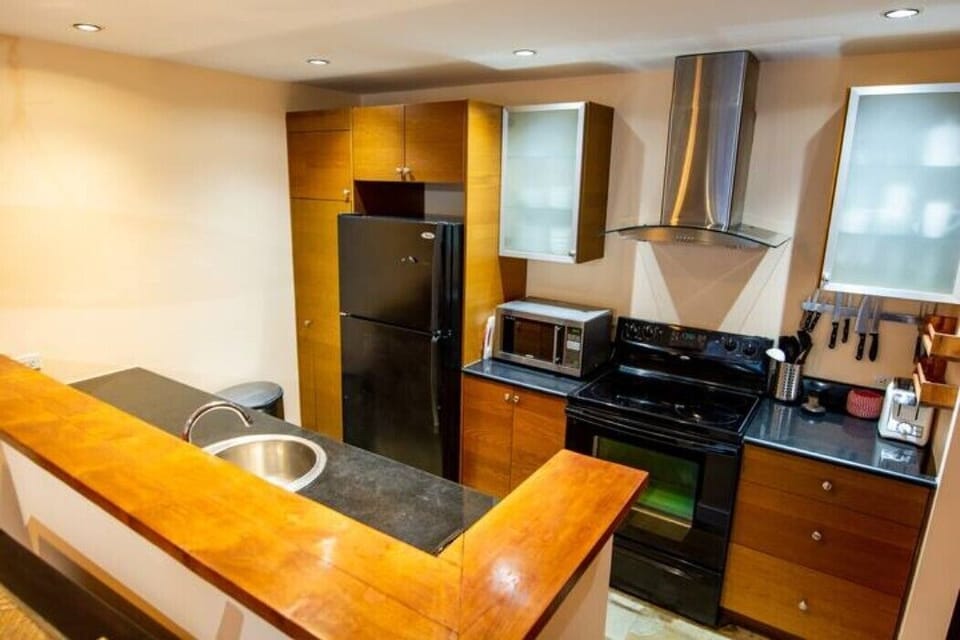 Bar and Kitchen with granite counter tops