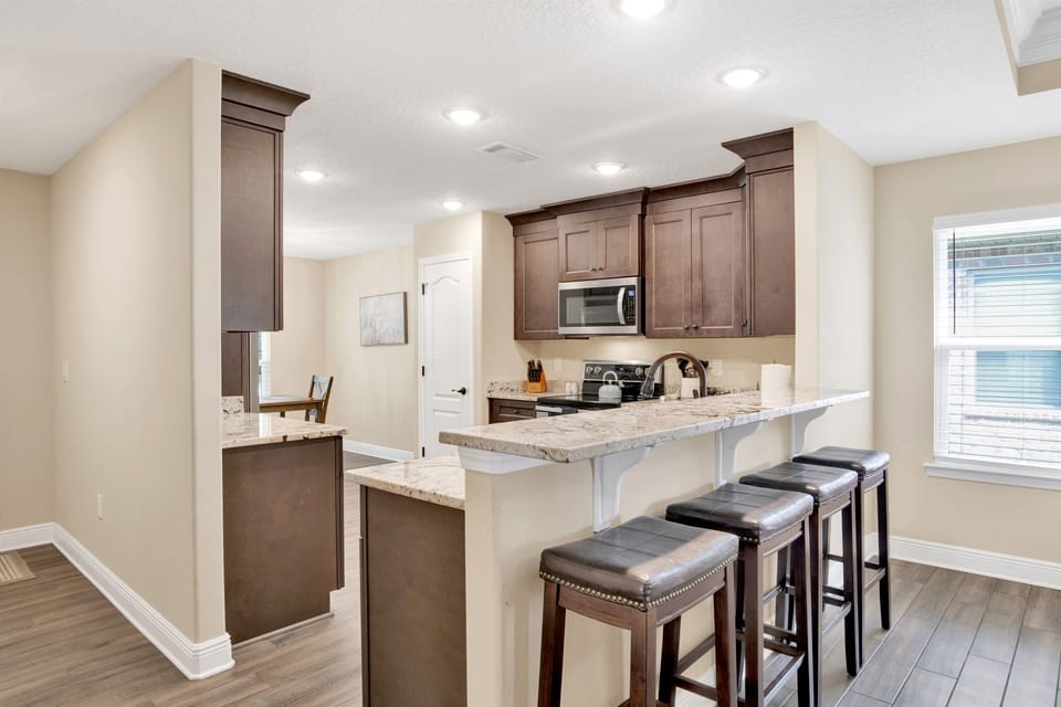Bar stools for extra eating space