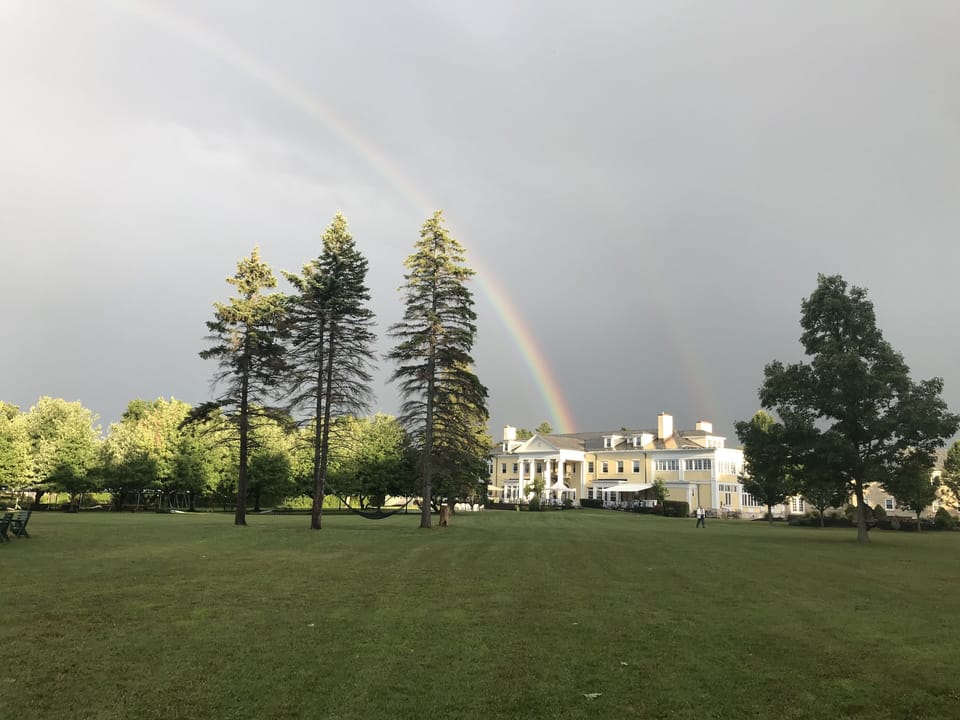 Lakeside photo of the mansion