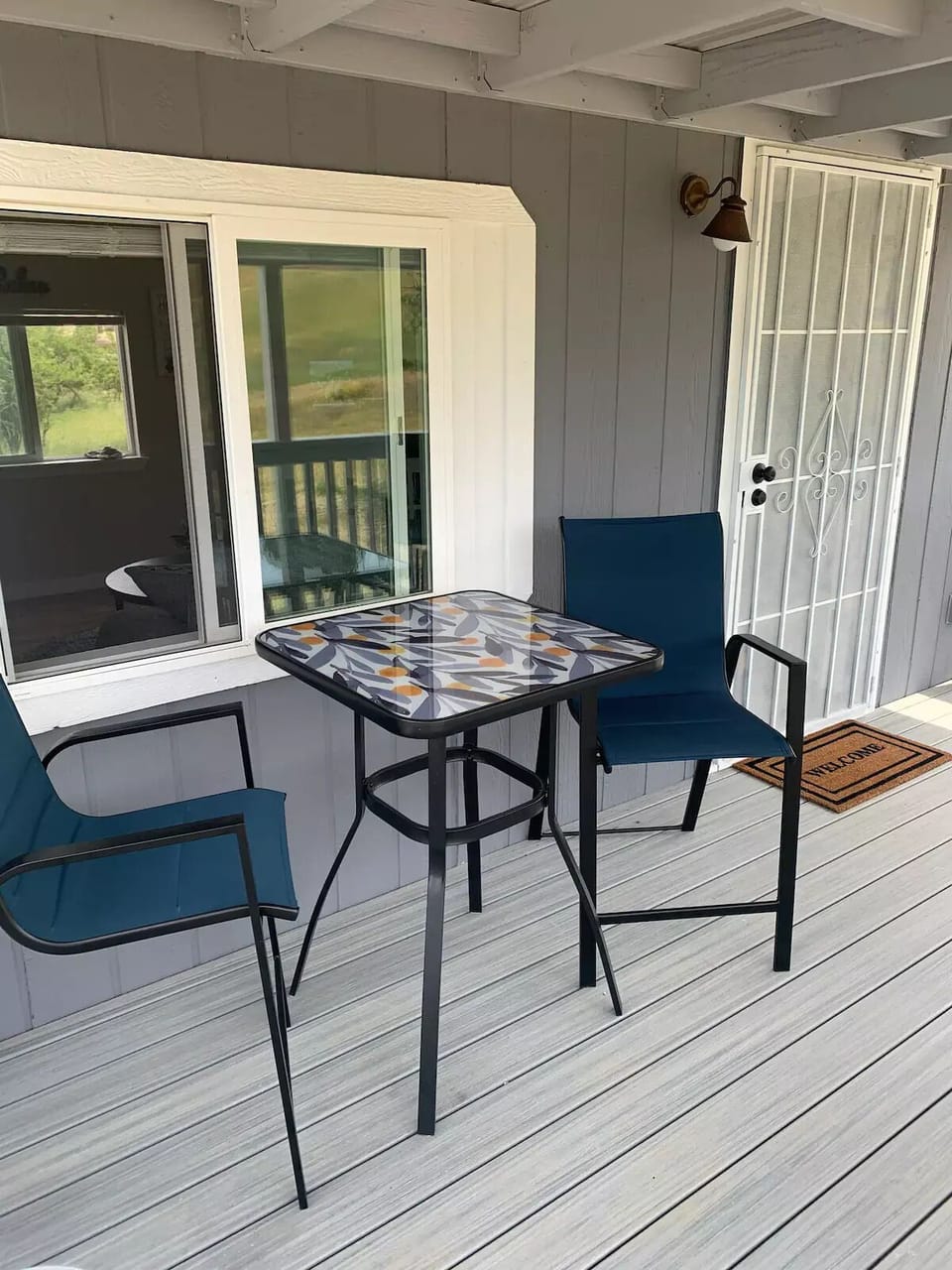 Front deck with beautiful sunsets views.