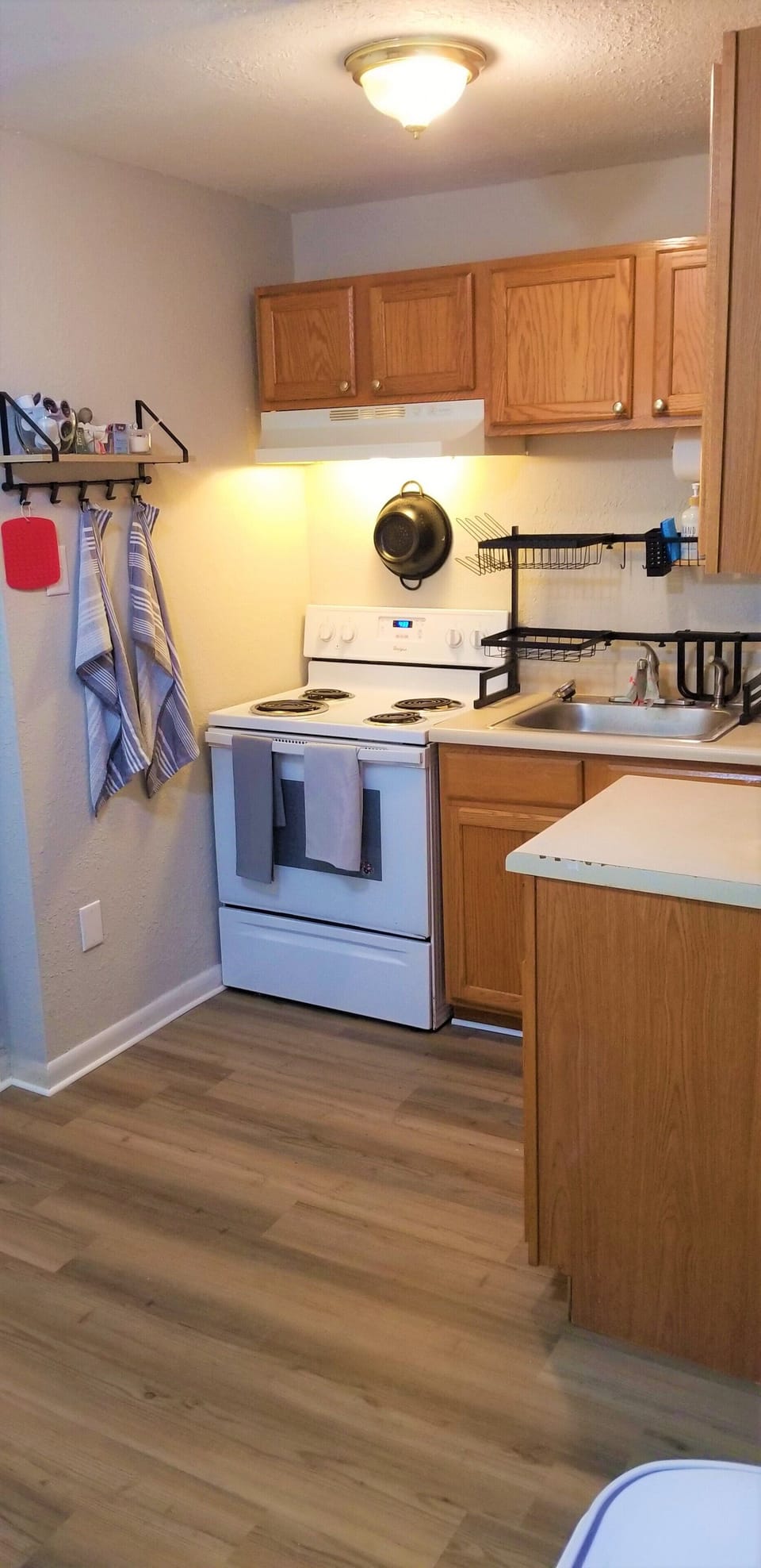 Functional kitchen with mini fridge and microwave
