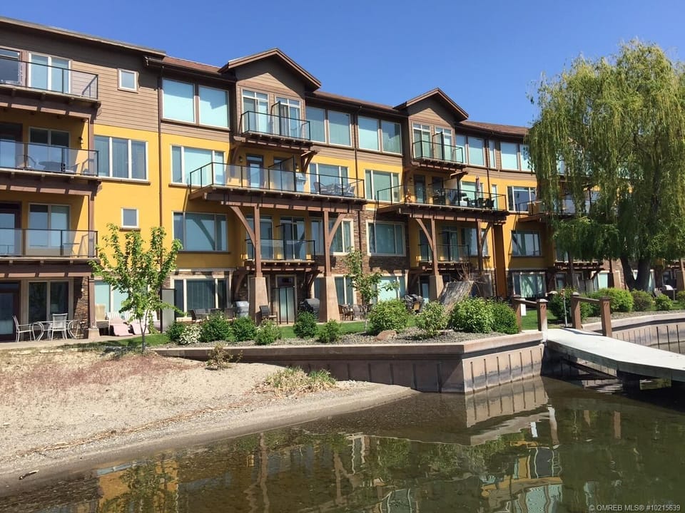 Our building and deck directly faces the lake