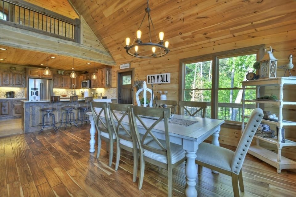 Dining area and kitchen