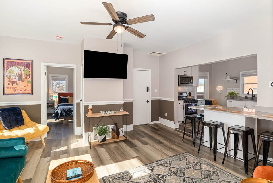 50" smart TV in open living area