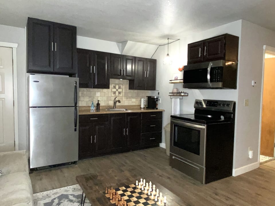 Kitchen, enjoy making a cup of coffee or hot coco!  Cook your favorite meals!