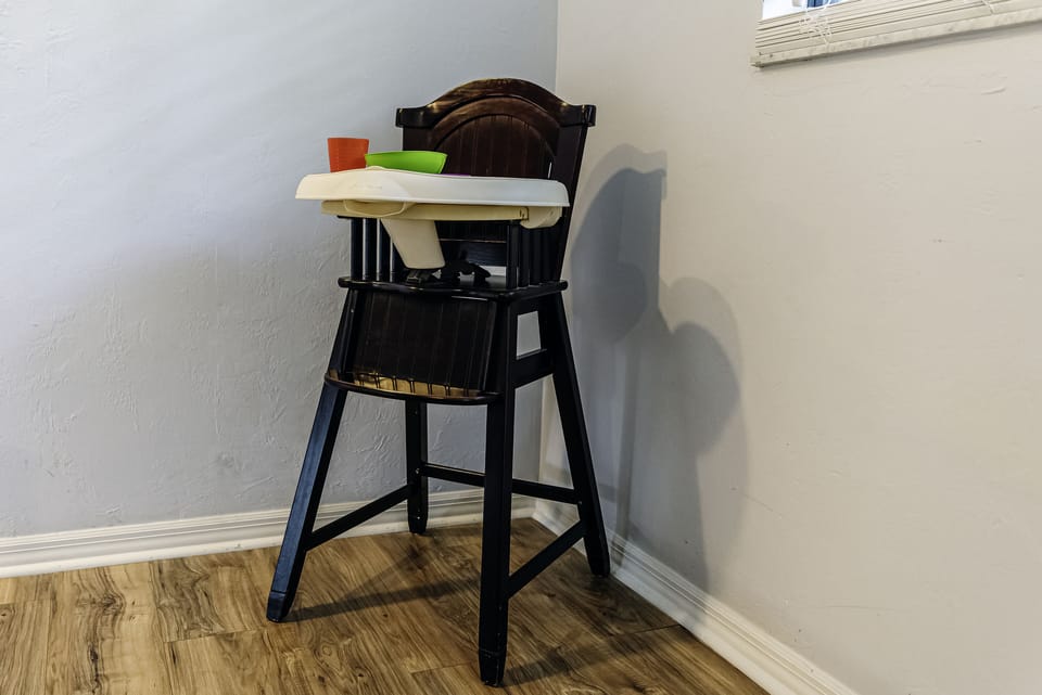 We have a high chair and pack-n-play for families with young children