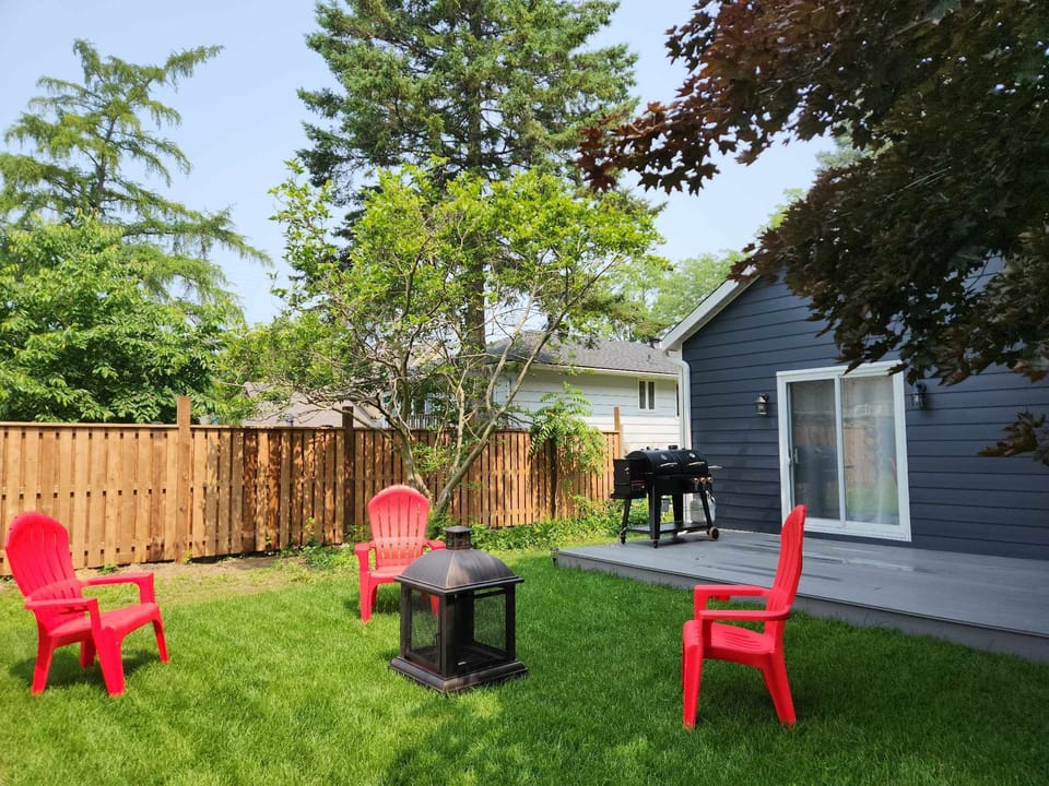 BBQ and smoker combo as well as an outdoor fire area