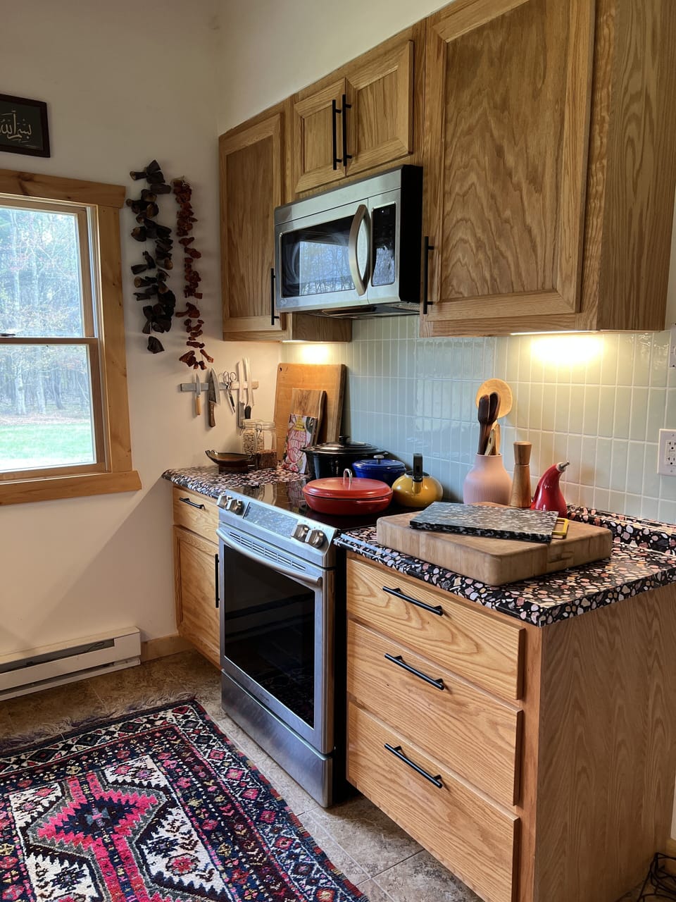 Kitchen is fully equipped with all your cooking essentials.