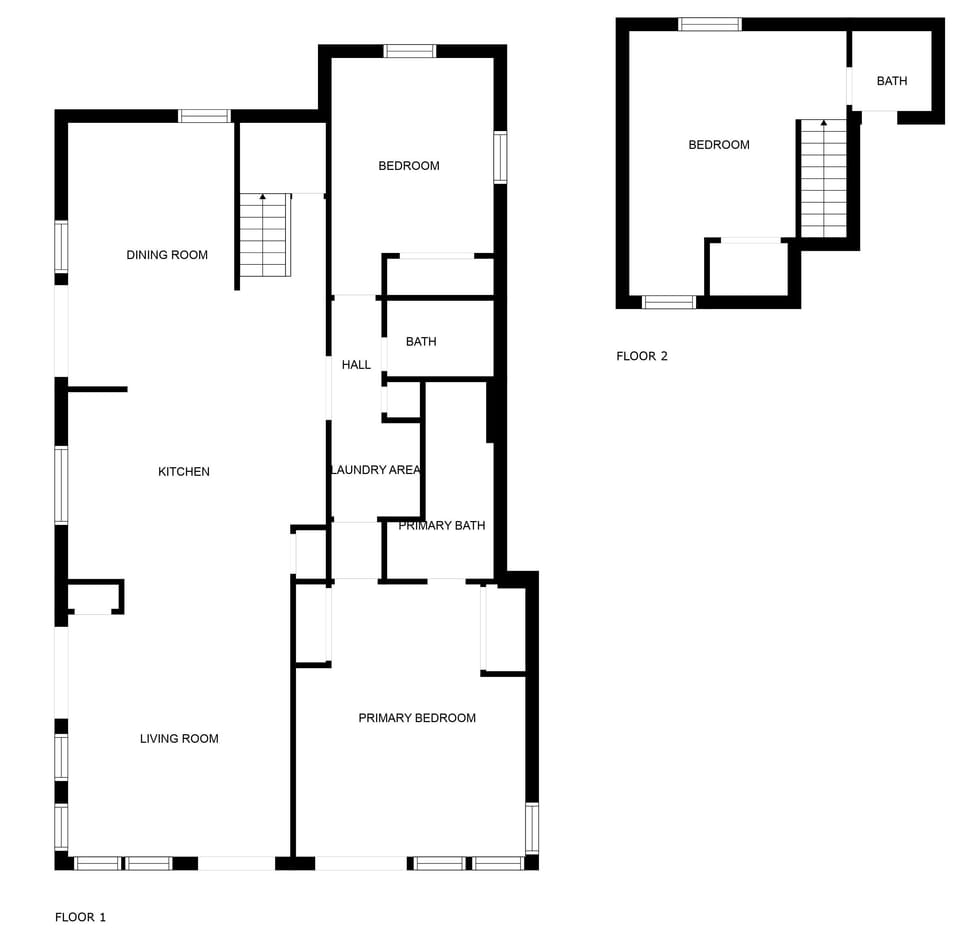 Floor Plan - note requires multiple steps throughout home.