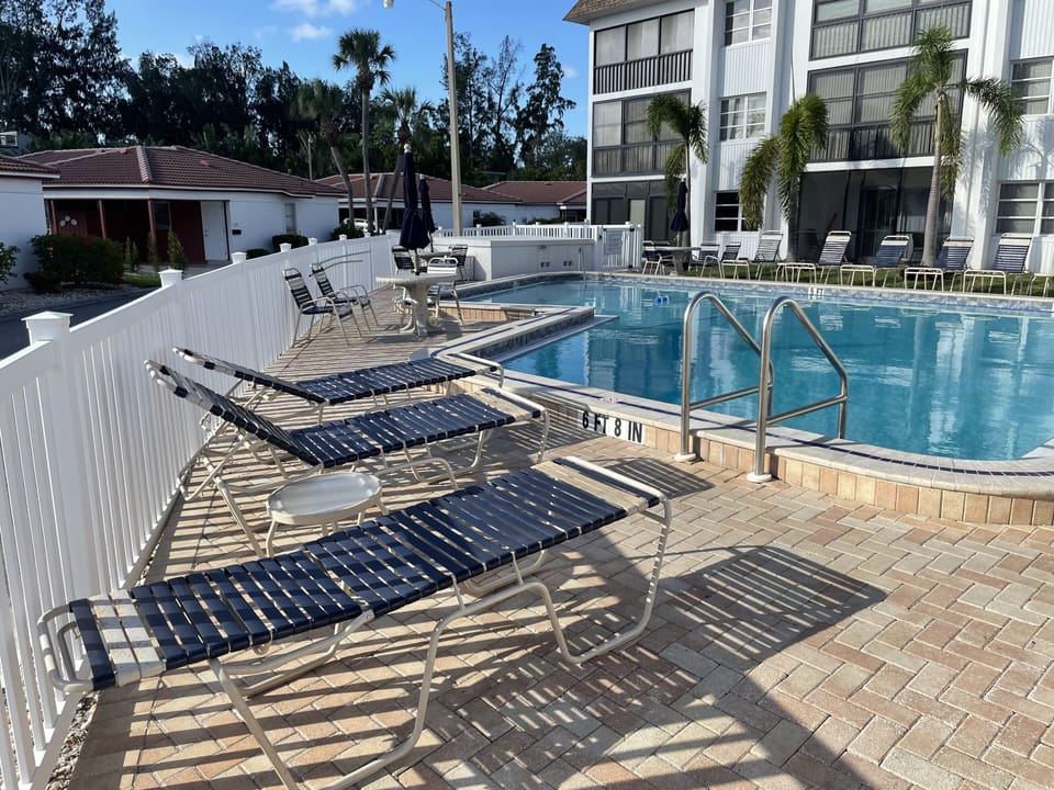 Pool is directly across the street from the villa