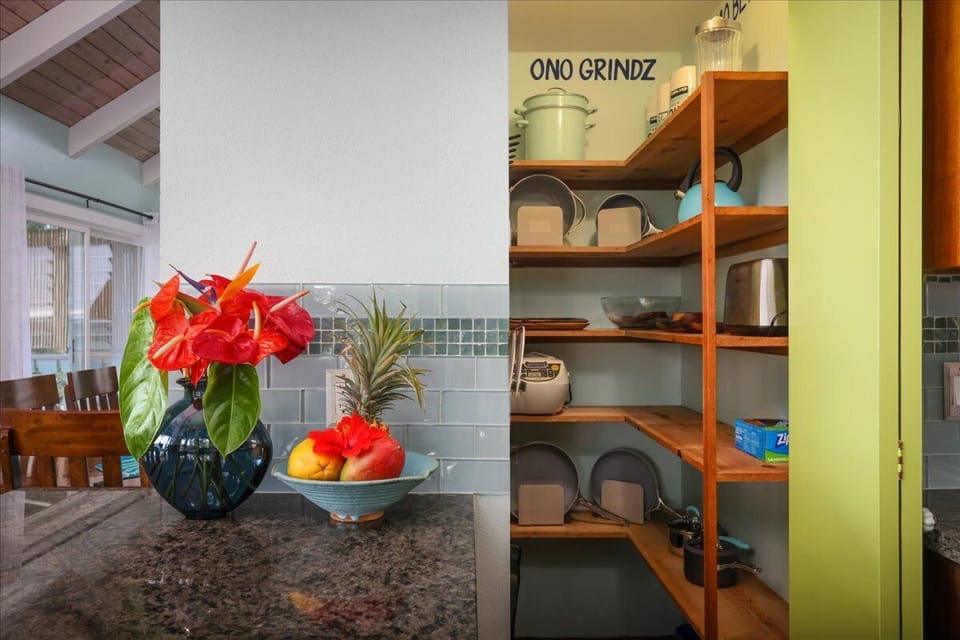 Pantry full of all needed cooking essentials. 