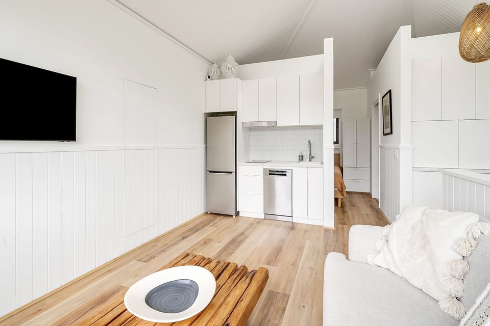 Living room and kitchen
