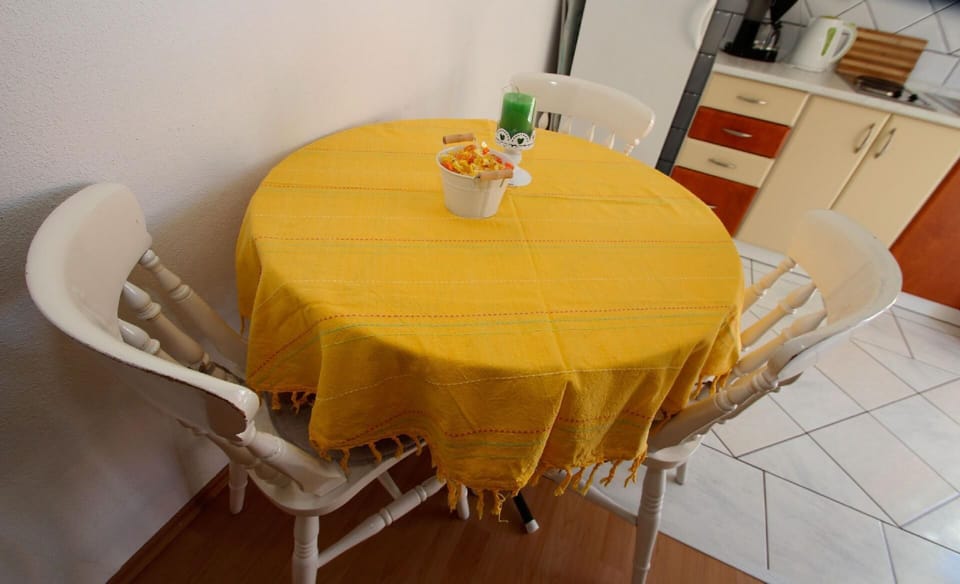 Dining area. Kitchen area