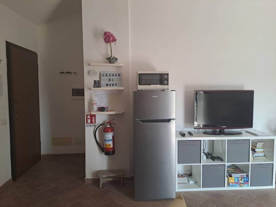 Soggiorno con angolo cottura attrezzato, frigorifero, microonde, tv.
Divano (divano letto).
Netflix e connessione internet super veloce compresi nel prezzo.