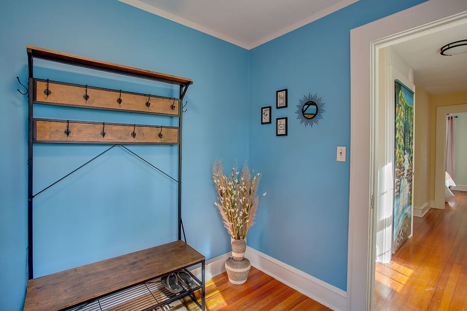 Lots of space in the entryway for storing shoes, coats or extra luggage