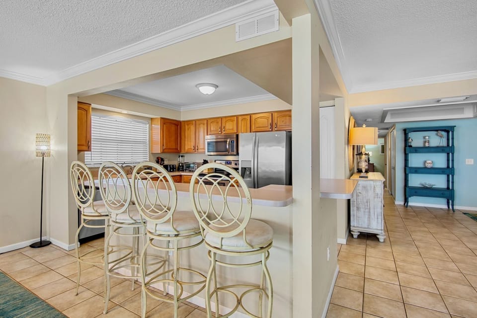 Kitchen island with ample counter space
