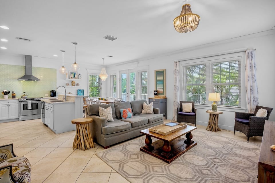 Open living room for family time