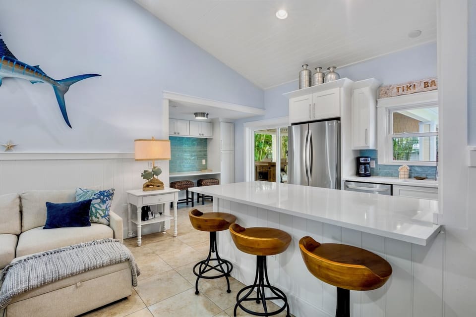 Kitchen island with spacious countertop