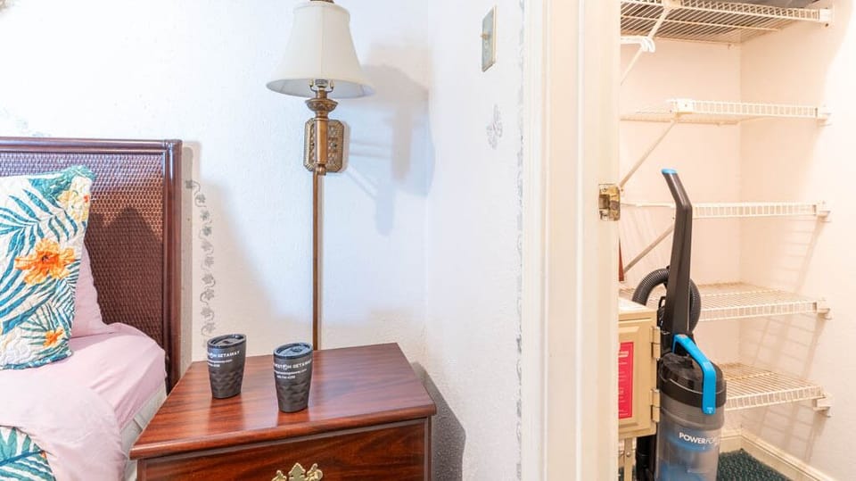 spacious closet for all of your belongings and luggage