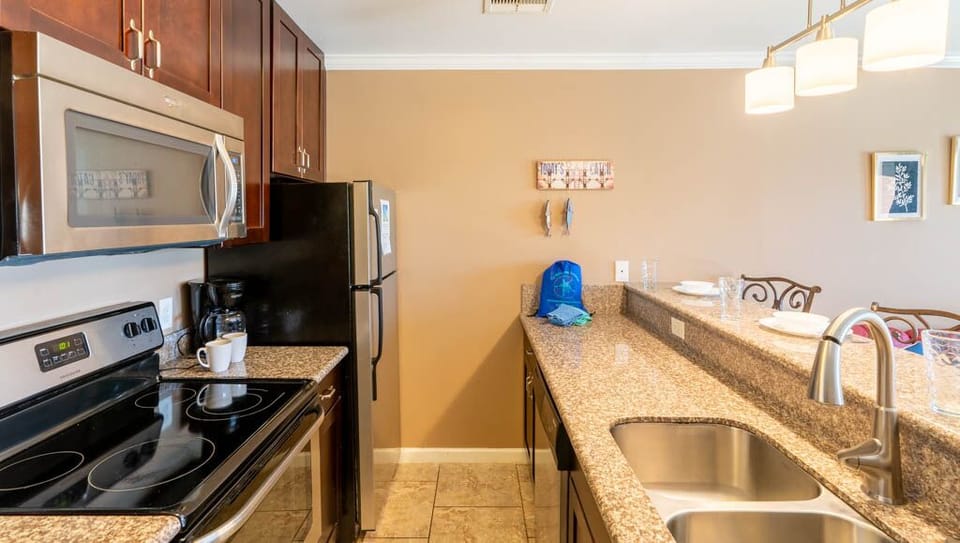 And all full-sized appliances make it easy to prepare meals while traveling