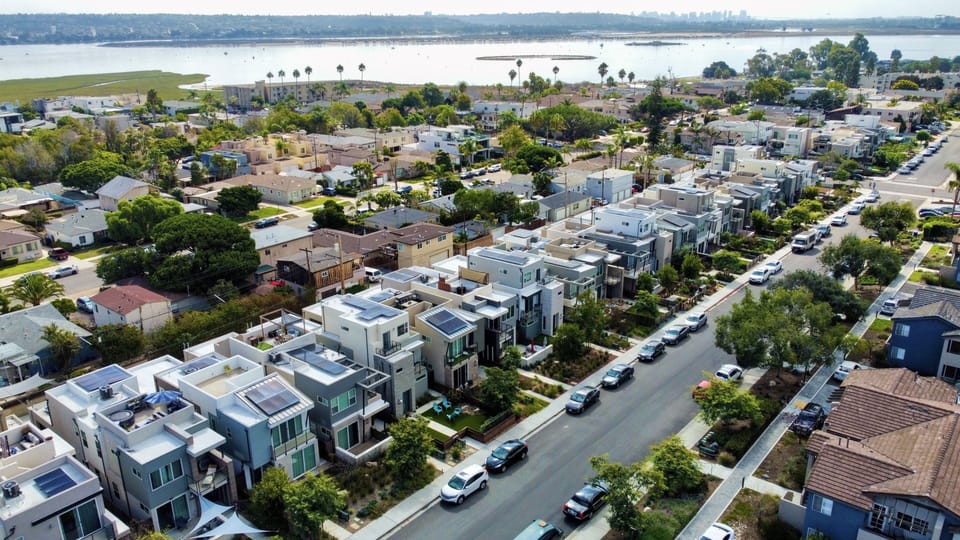 Sky view with Bay in the background