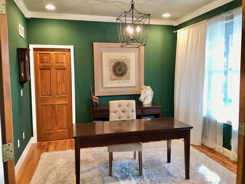 Private office with a printer for working from "home." High-speed WiFi (1Gig)