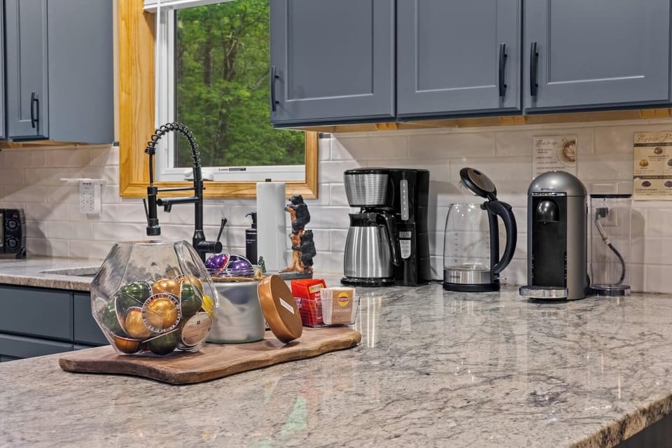 Enjoy the Nespresso machine with the various host-provided Nespresso pods for quick and convenient coffee or brew your own with our drip coffee maker. 