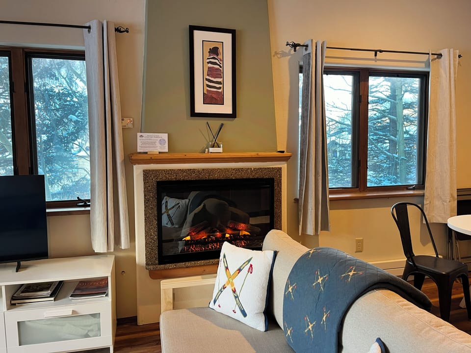 Living area setup in larger condo