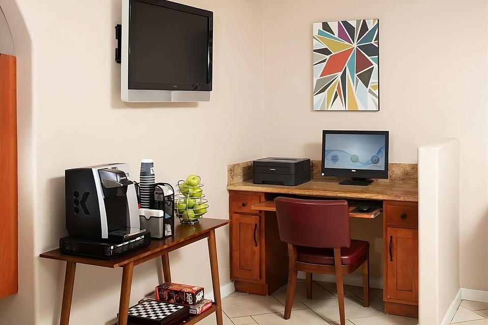 Workstation if you need to catch up with your job or to simply have some fun surfing the web!