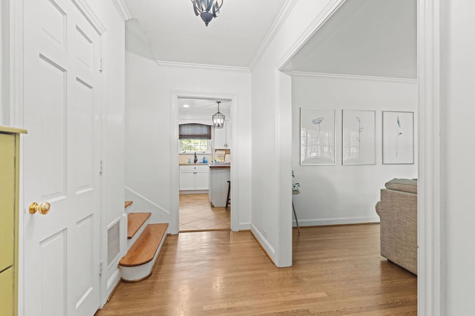 Entryway. Entry level contains kitchen, living room, and dining room. 