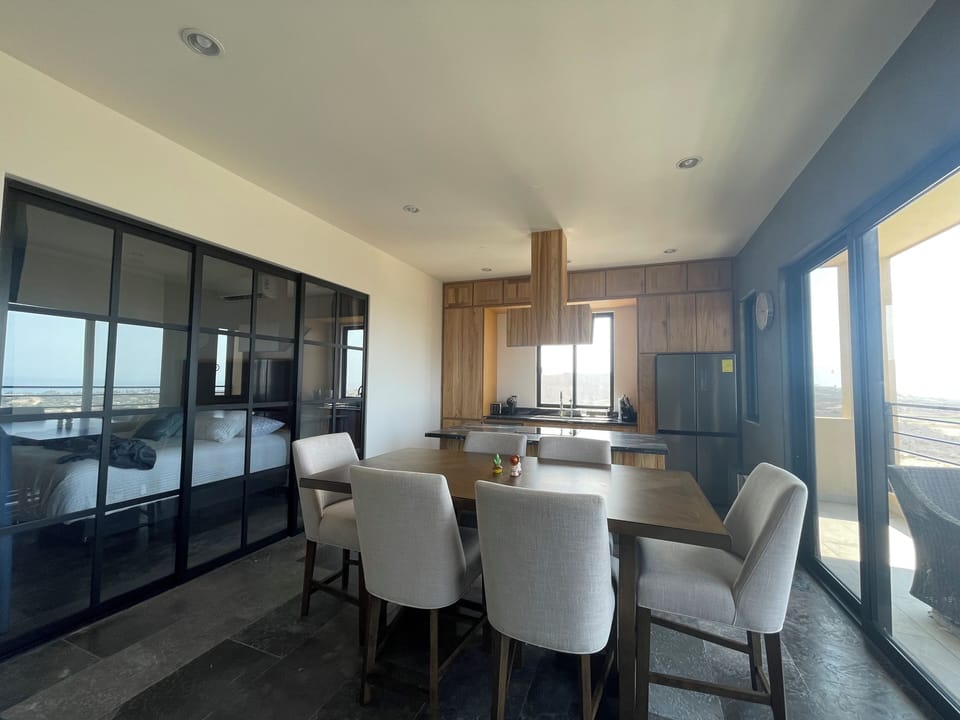 Open living and dining space