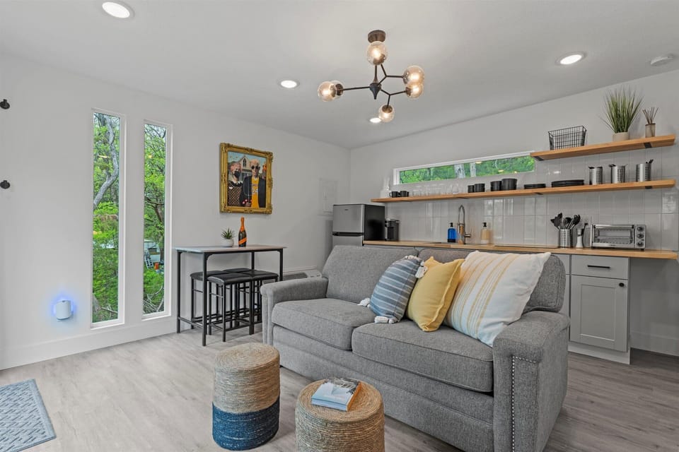 Living Room with Full Sleeper Sofa
