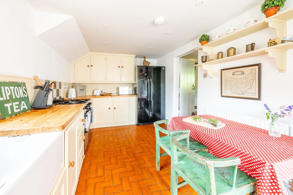 Ground floor: Kitchen with large fridge and freezer