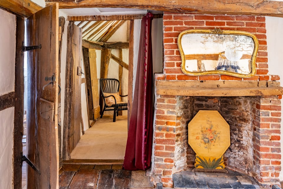 First floor: Master bedroom leading into hallway
