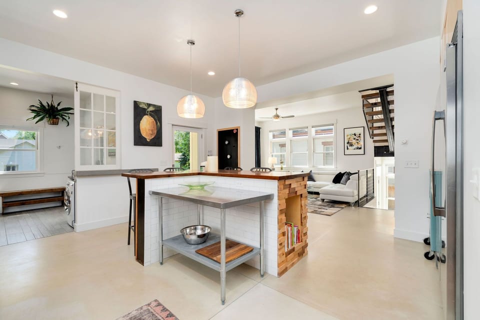 Chef's Kitchen | Tons of natural light and easy access to the covered patio!
